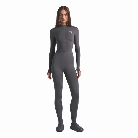THE NORTH FACE X SKIMS REFINA Full BODYSUIT gunmetal Size SMALL - Picture 2 of 2